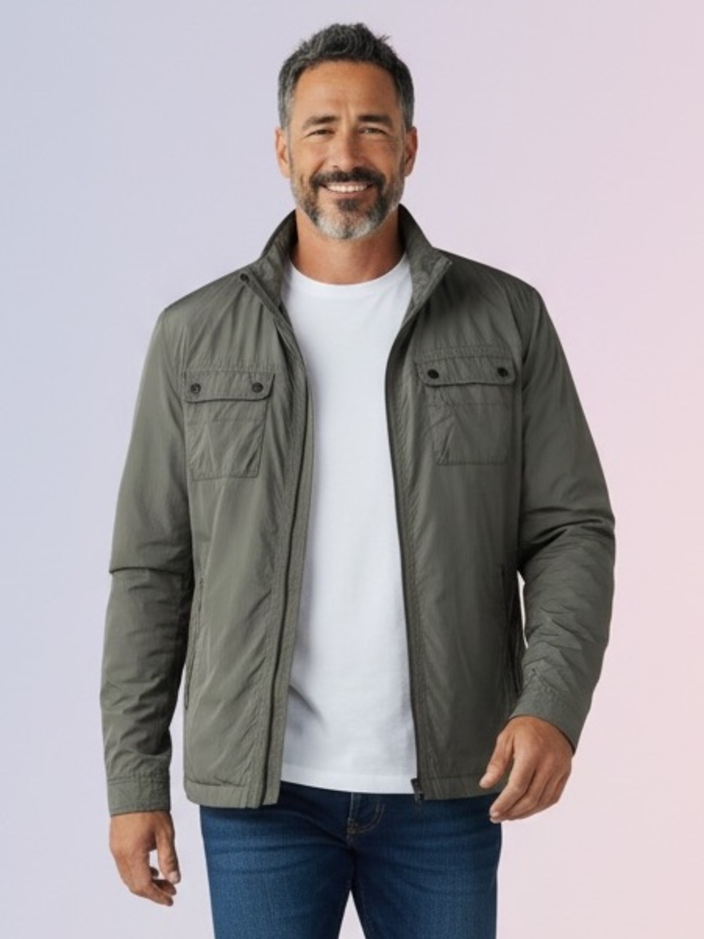 JOHNSTON & MURPHY XC4 Men’s XXL Gray Rain Jacket